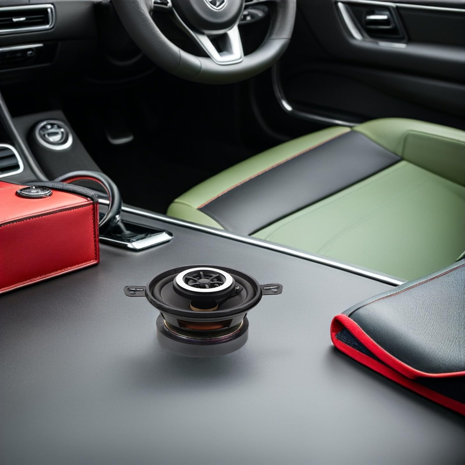 Altavoces Coaxiales para Coche de 3,5 Pulgadas Diseño Compacto y Sonido HiFi, Paquete de 2 Piezas de Metal para Sistema de Audio de Vehículo Eléctrico