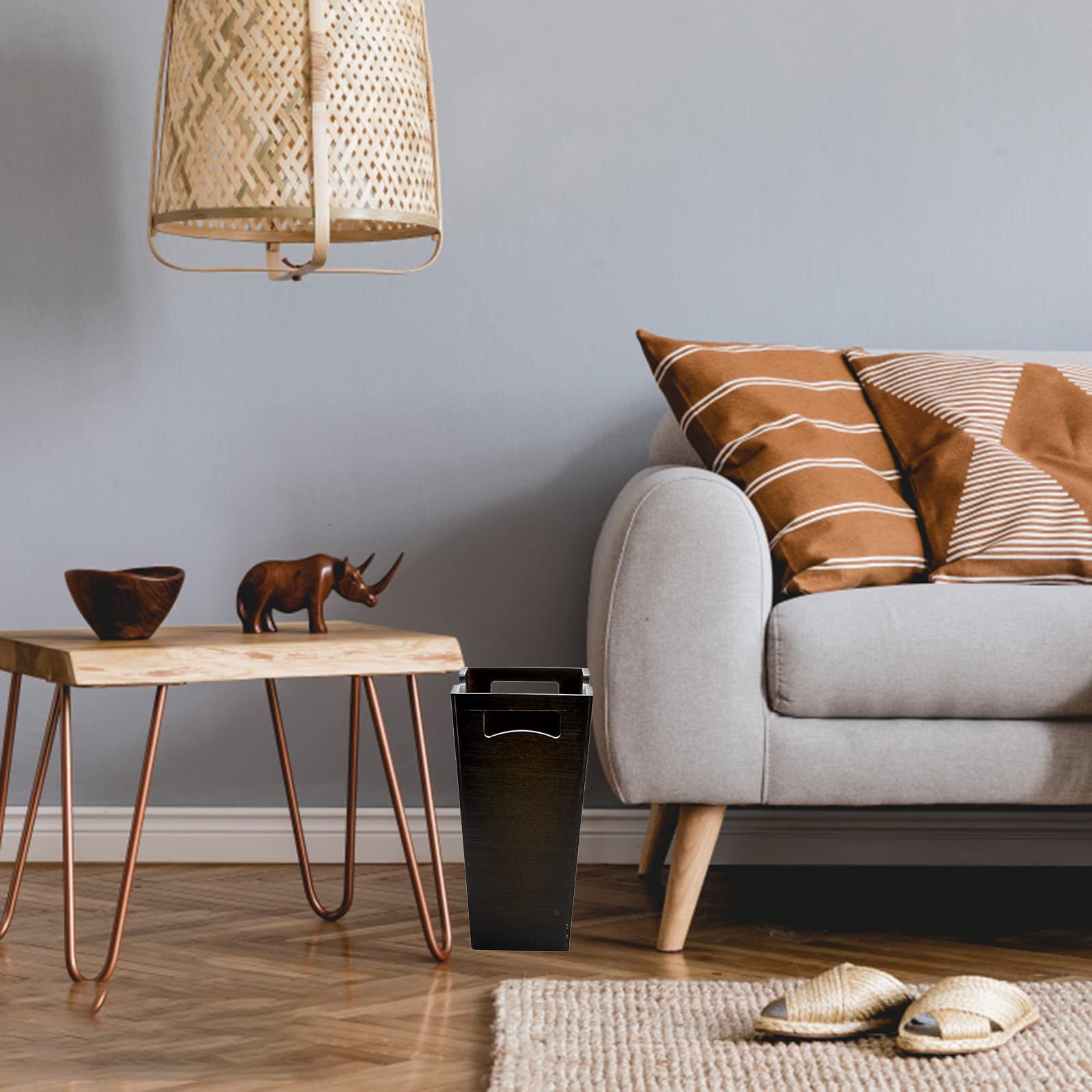 MDesign Square Trash Can Wastebasket, Small Garbage Container Bin For Bathroom - View #6