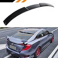 Cuztom Tuning Glossy Black JDM Rear Roof Spoiler for 2016-2021 Honda Civic 10th Gen 4-Door Sedan