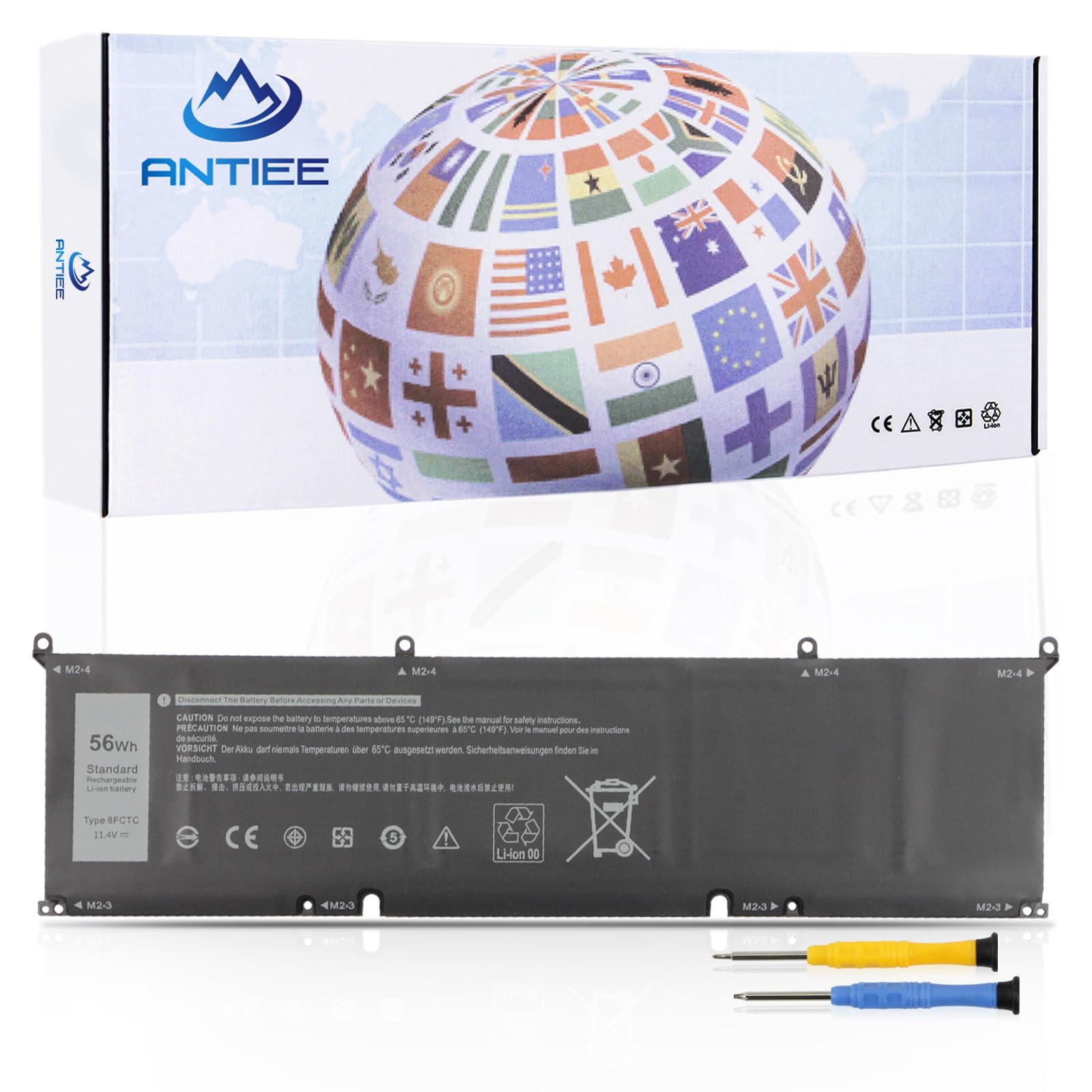 8FCTC 56Wh Laptop Battery Replacement for Dell Alienware M15 R3 R4 R5 R6 R7 M17 R3 R4 Precision 5560 5570 XPS 15 9500 9510 9520 G15 5510 5520 in 7510