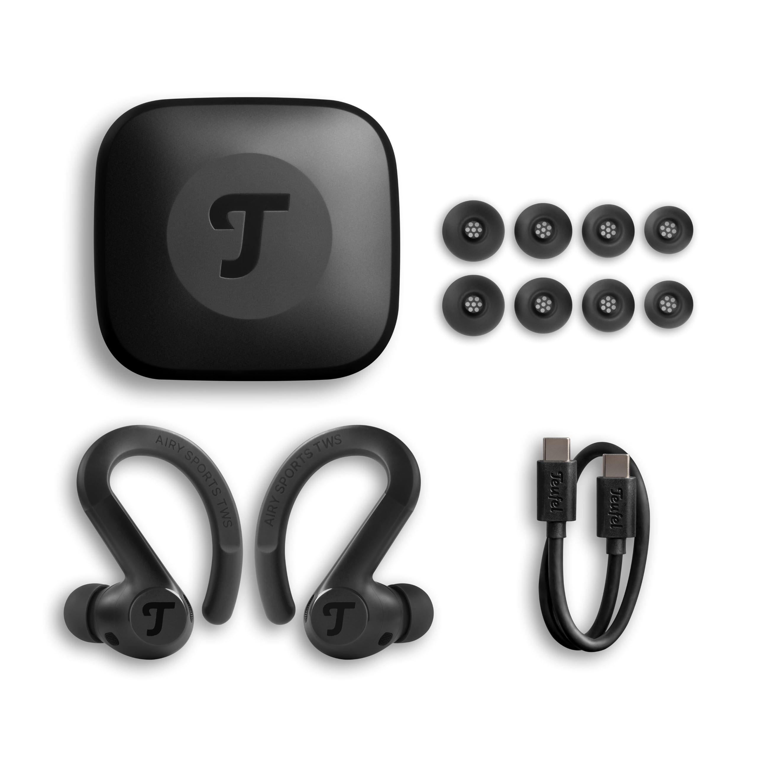 Teufel AIRY Sports TWS 2 - Kabelloser Bluetooth In-Ear Sportkopfhörer | Active Noise Cancelling, Akkulaufzeit bis 58 h (ohne ANC), Schnellladefunktion, Touchsteuerung, Freisprechfunktion