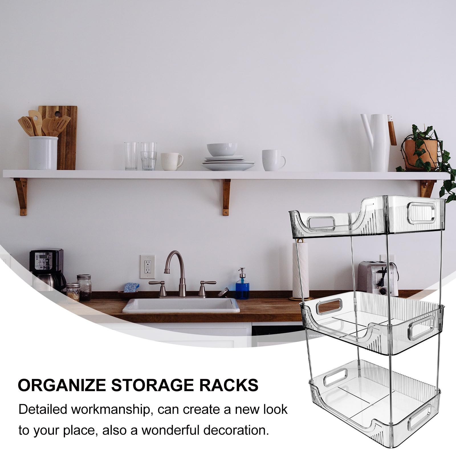 Organizzatore da Bagno a Tre Livelli in Acciaio Inox e PET