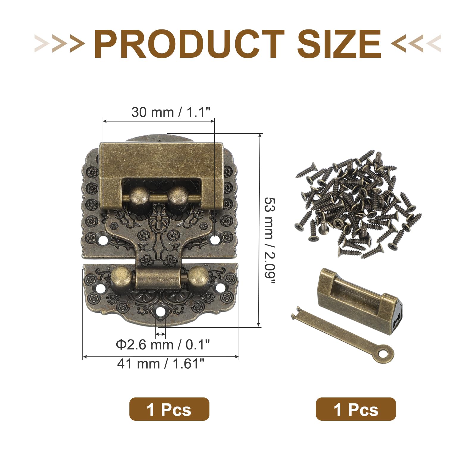 PATIKIL Wooden Box Hasp Latch - Image 2