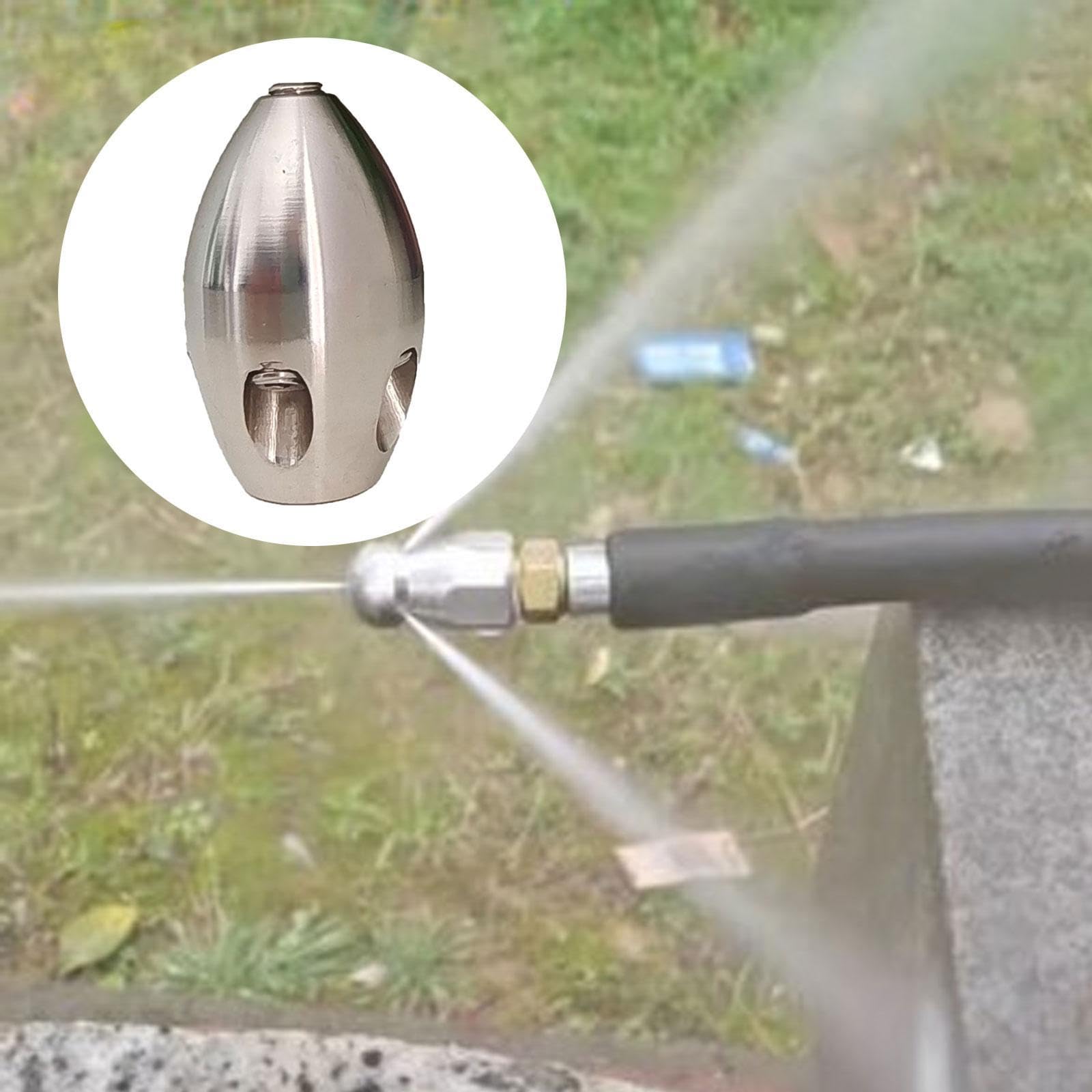 MagiDeal Jettierdüsendruck 150-200 kg 1/2" Innengewinde, Edelstahl Kanalreinigungsdüse, Rohrreinigung, Abflussreinigungsdüse für Apartmentdruck Waschmaschine Abwasserkanalabwasserkanal, 70 L Pro Min
