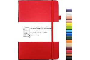 College Ruled Red Journal A5