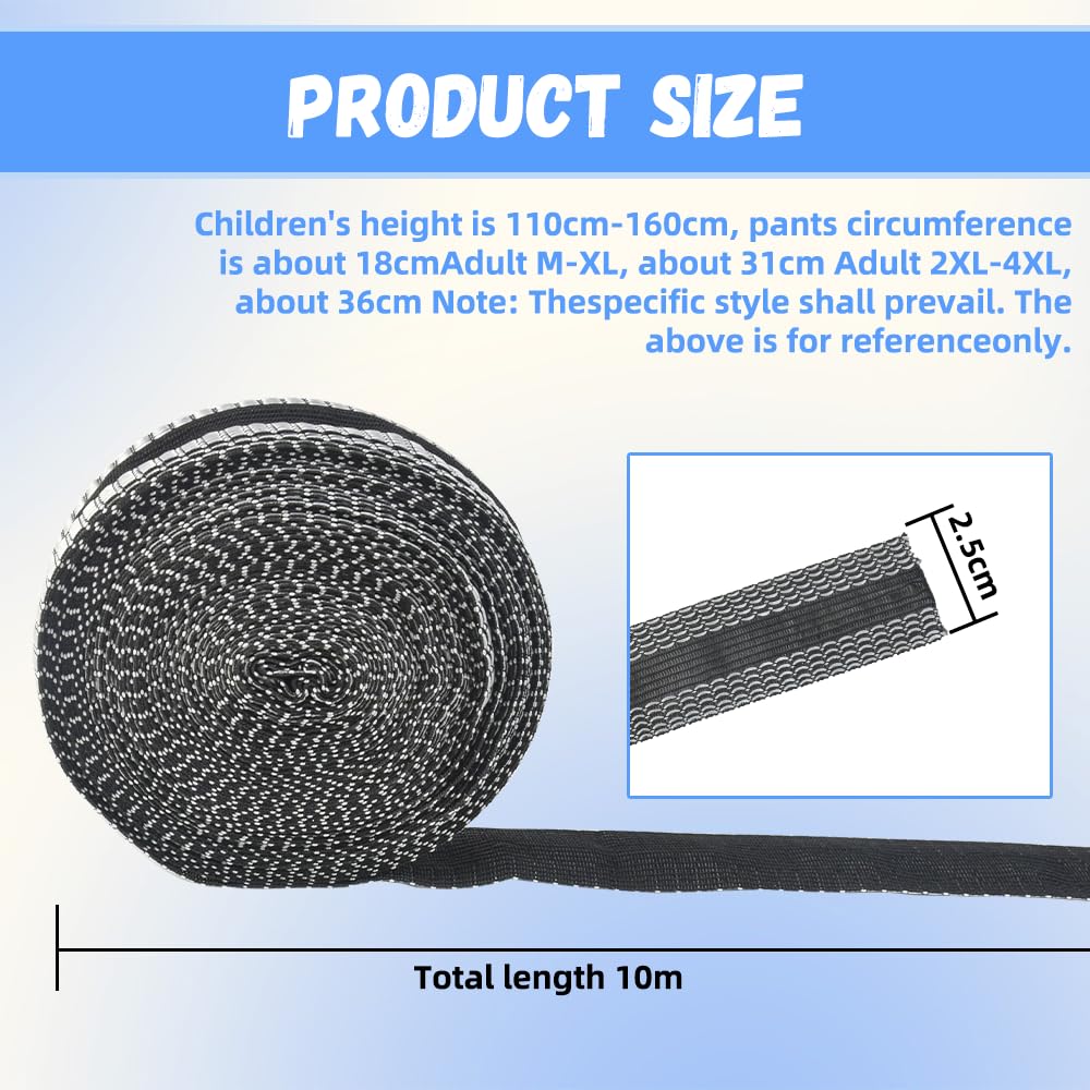 Fc'Noqgn Selbstklebendes Saumband – 10 Meter (10x1m) – Hosen Kürzen Ohne Nähen – Grau