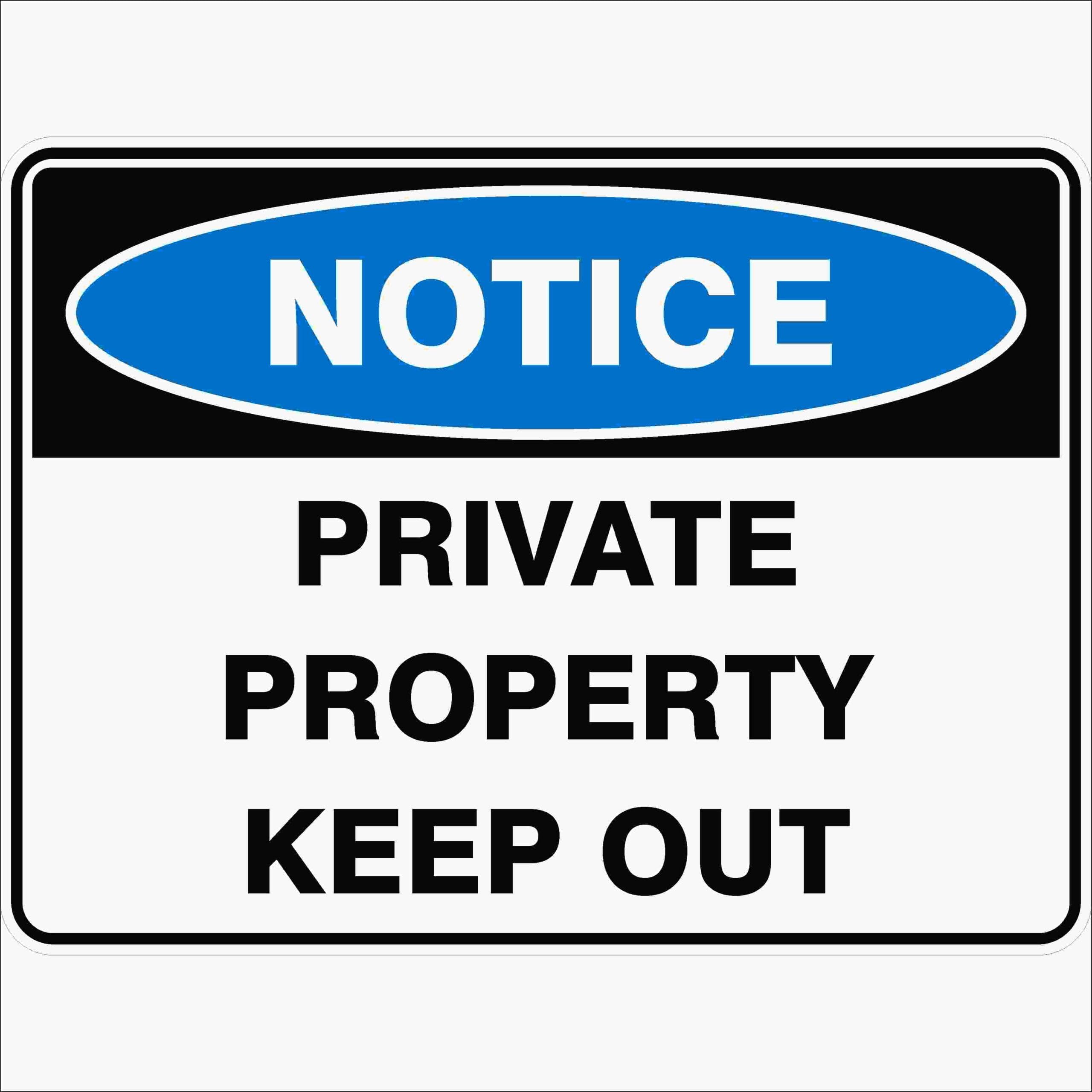 Private Property Keep Out Notice Signs Metal Tin Sign 8 x 12 inch for Industrial & Commercial