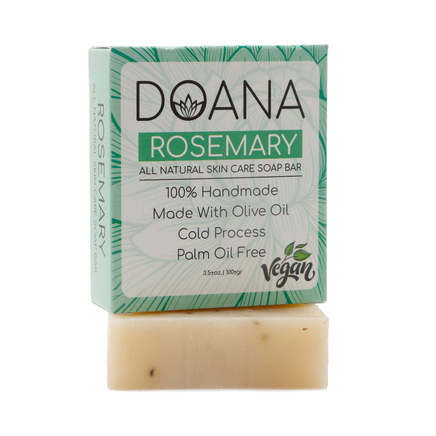 Rosemary Soap Bar - Now With SHEA BUTTER - Vegan, OliveOil, and CoconutOil, Palm Oil Free, Powerful Cleanser, Anti-Bacterial and Anti-Fungal Properties