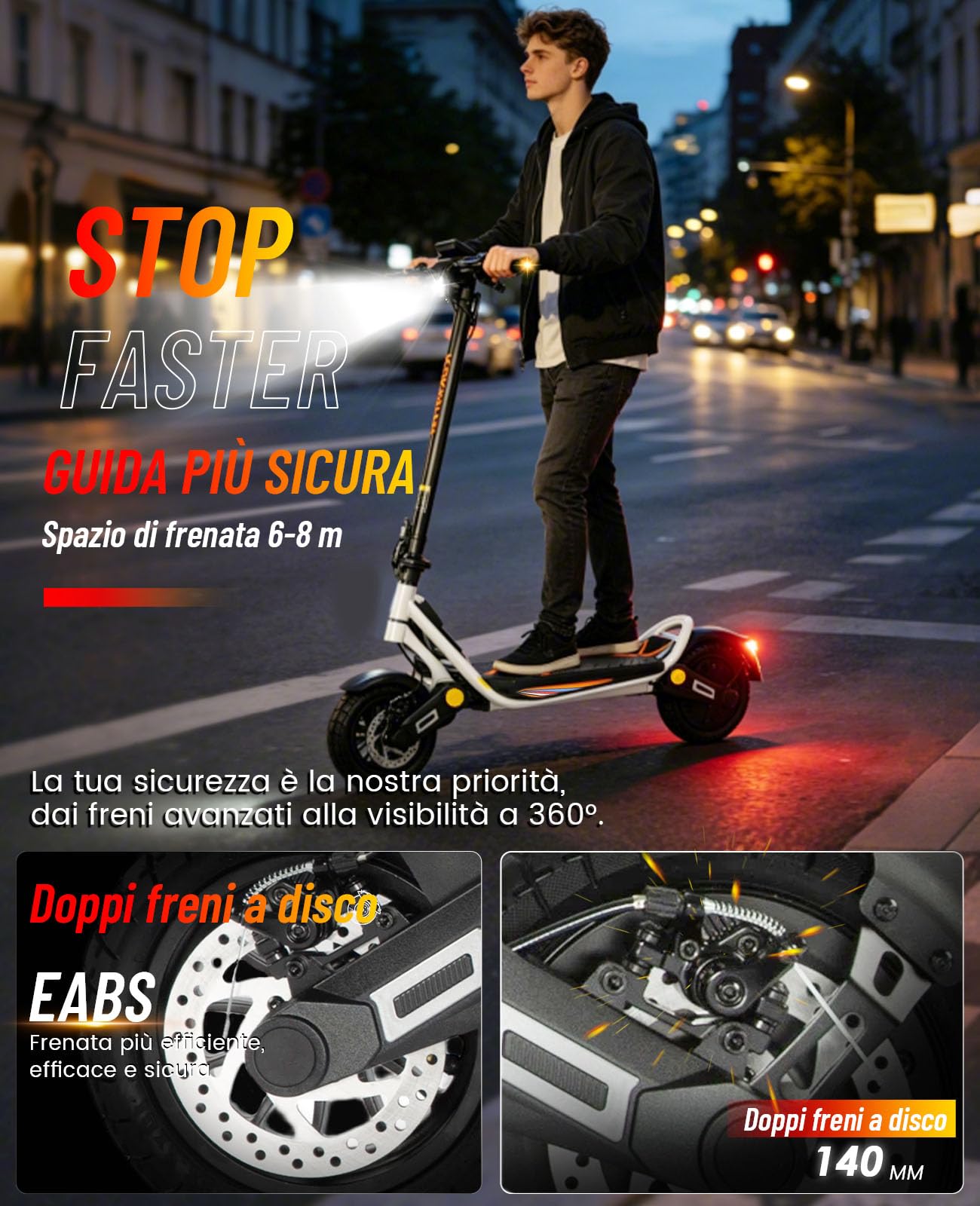 10" Monopattino Elettrico Adulto Pieghevole,45KM di Autonomia Monopattini | Monopattino Elettrico 48V 13Ah Scooter, 10 Pollici Monopattini Elettrici Fuoristrada Doppia Sospensione,Doppio Freno a Disco