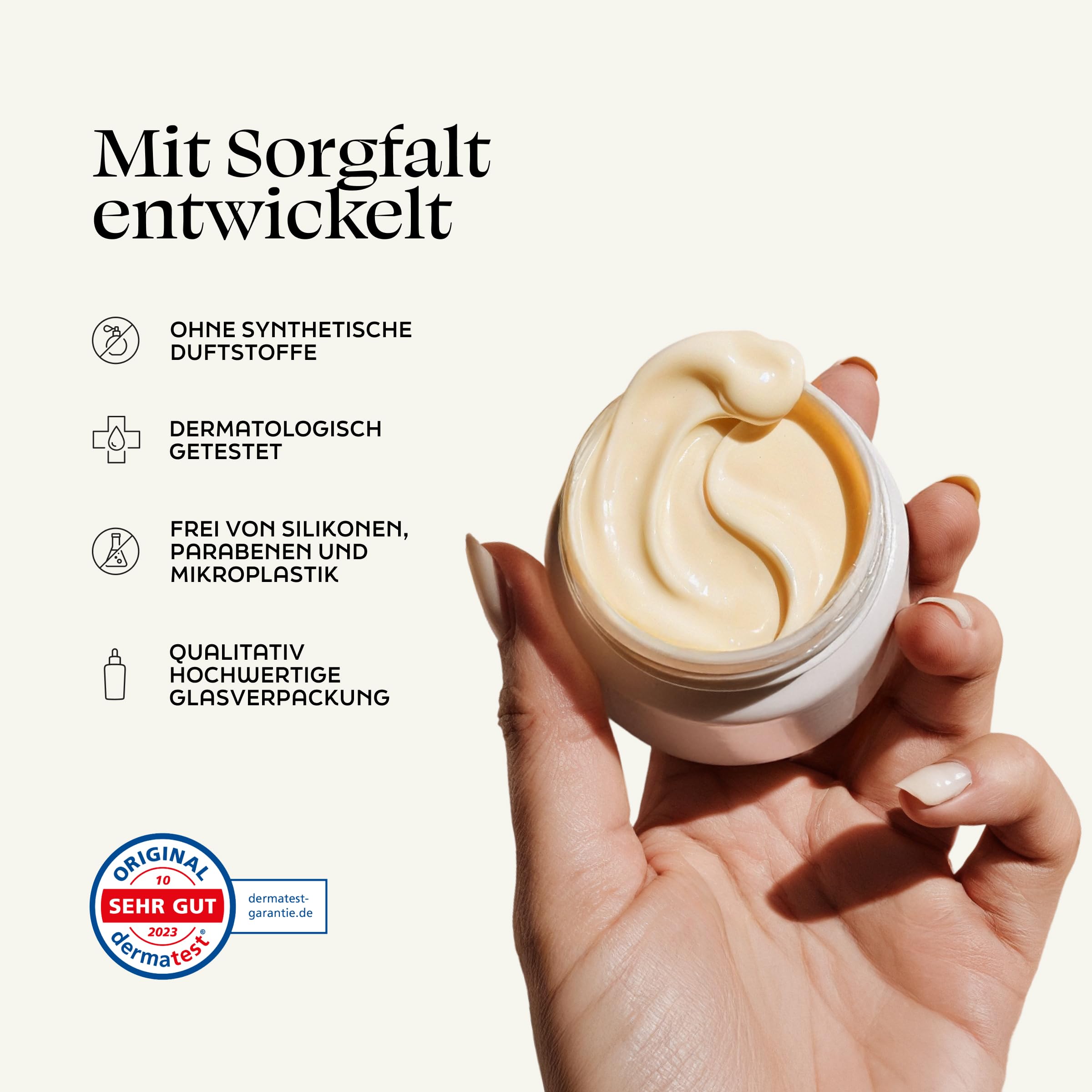 Regenerierende Nachtcreme Intensiv 50ml - mit 5-ALA, Ceramide und Resveratrol - bei trockener Haut, dermatest sehr gut, vegan Gesichtscreme für die Nacht Gesichtspflege Nacht Creme