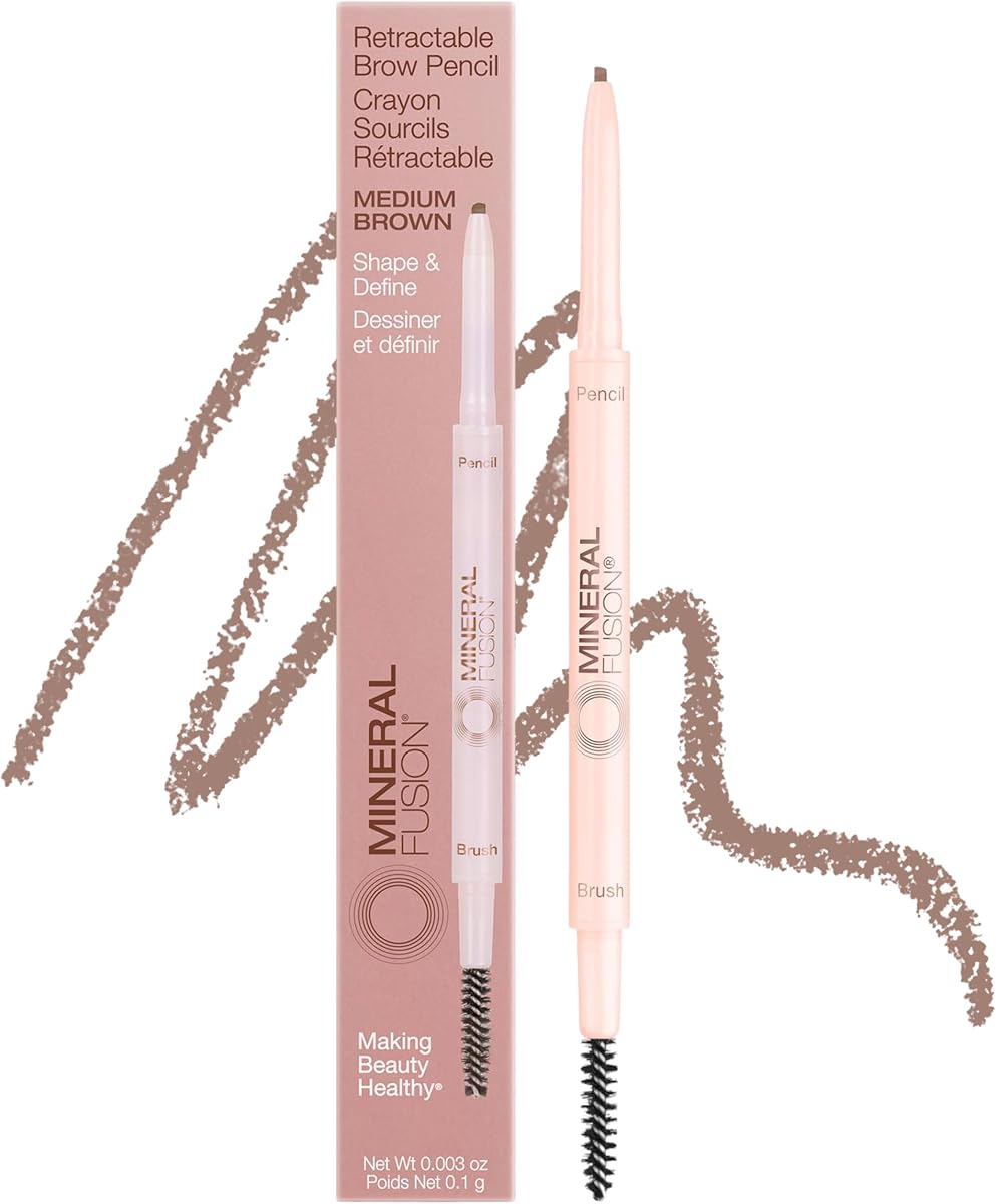 Mineral Fusion, Retractable Brow Pencil Medium Brow, 0.1 Gram
