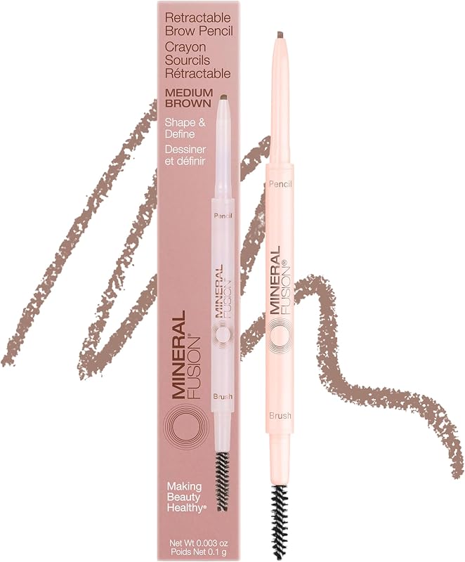 Mineral Fusion, Retractable Brow Pencil Medium Brow, 0.1 Gram
