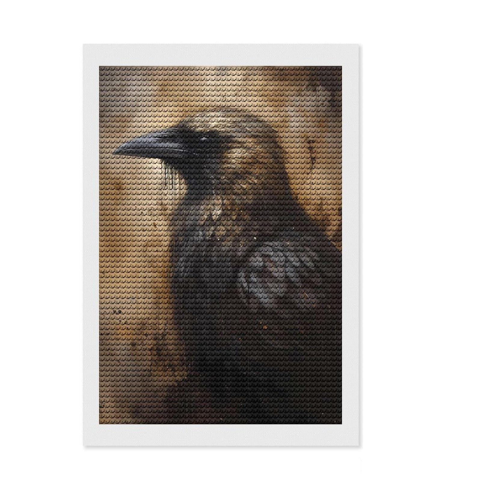 Junmoney Gull Charming Diamond Painting Canvas Set 8"x12", for Craft Lovers, Nice Detail and Sparkle, Boho Decor, Birthday Gift