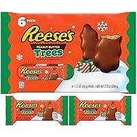 Vista 1 de REESE'S- Árboles de mantequilla de maní con chocolate con leche, paquetes de dulces de Navidad, 1.2 onzas (6 unidades)