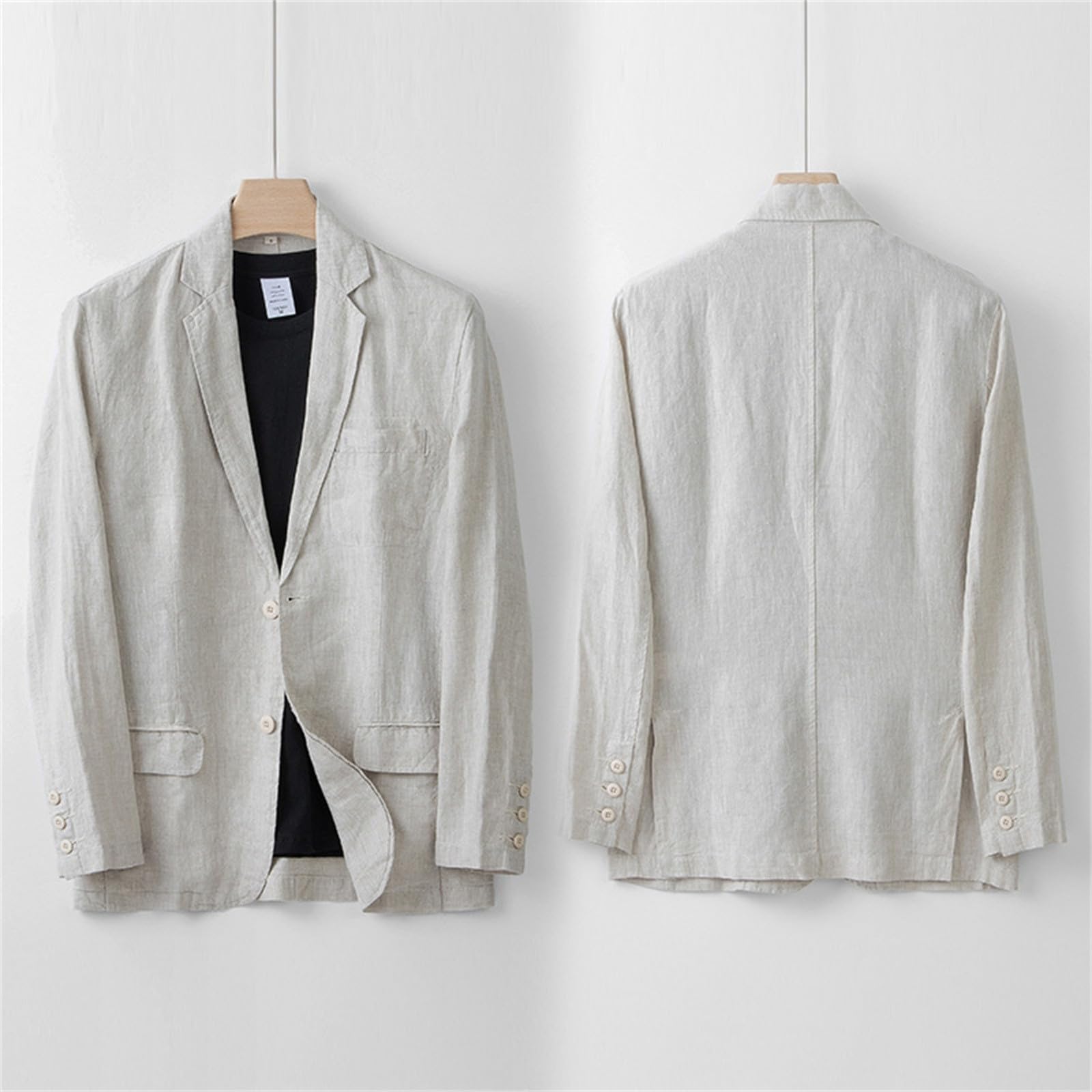 Sakko Herren, Anzug Herren Slim Fit, Blazer Einfaches Jackett Anzüge & Sakkos Für Herren Übergröße Revers Freizeitanzug Klassisch Anzugjacken Mit Taschen Und Knöpfen Sommer Jacke Herren Leicht Sakko