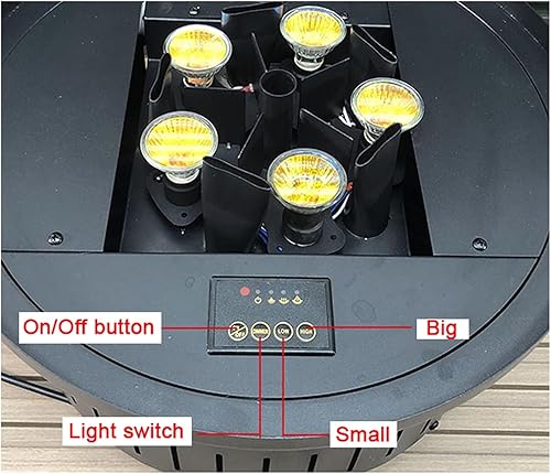 Miniatura 4 de Chimenea eléctrica de vapor de agua, chimenea eléctrica con control remoto portátil de 17 pulgadas con efecto de llama realista, cama de brasa,
