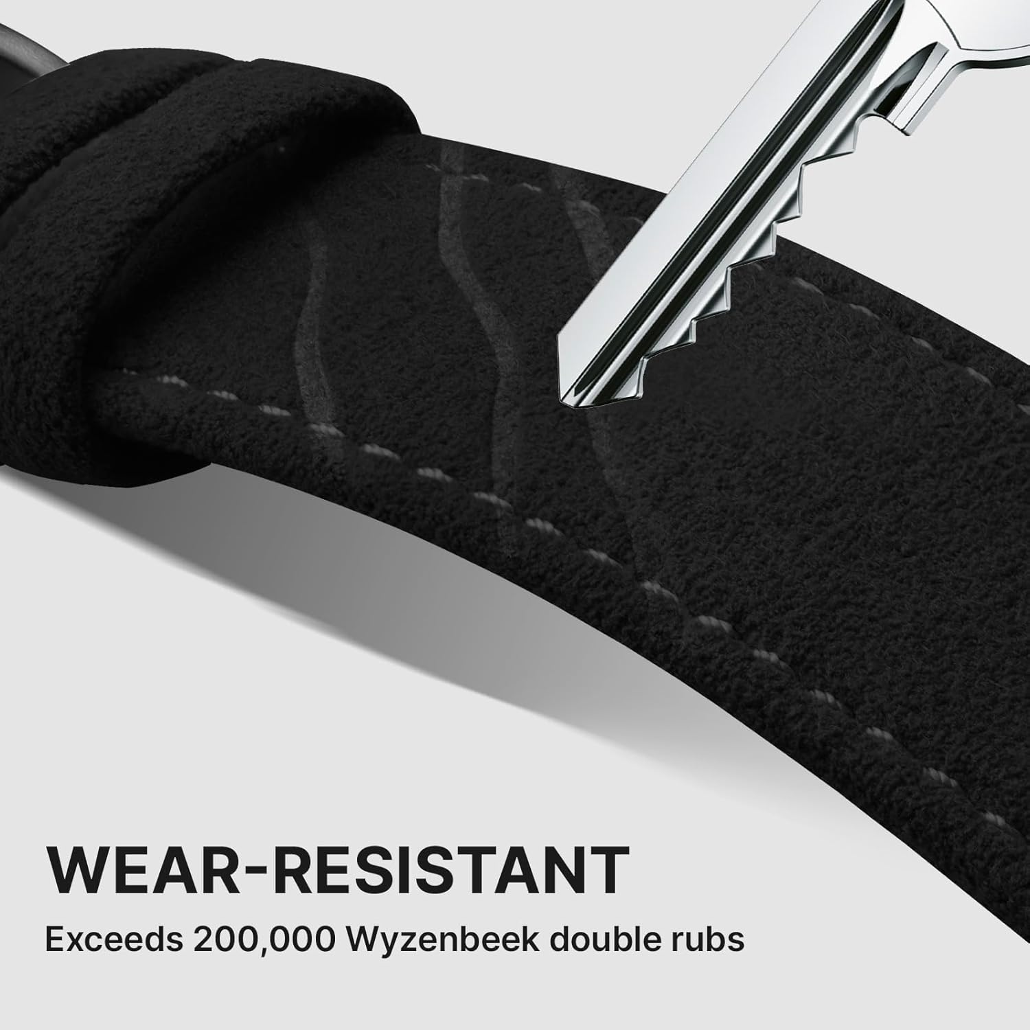 Bandletic Suede Leather Band Compatible with Apple Watch Bands for Men Women, Soft Strap for iWatch Ultra 3 2 Band 49mm, Series 11 10 (46mm), 9 8 7 (45mm), SE3 SE2 SE 6 5 4 (44mm), 3 2 1(42mm), Black