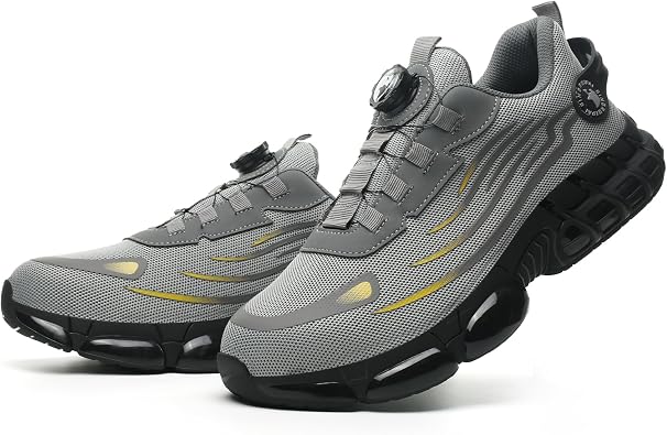 Safety Trainers, Safety Shoes Men Women, Comfortable Lightweight Steel Toe Cap Trainers Work Shoes, Non Slip Work Trainers with Air Cushion