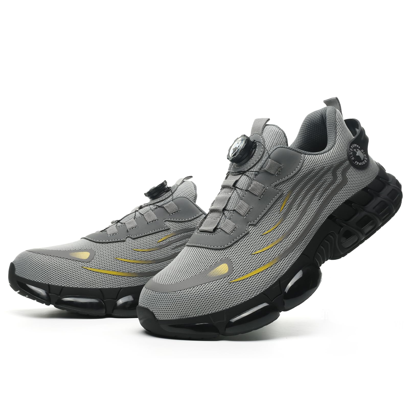 Scarpe antinfortunistiche da uomo e donna, comode, leggere, con puntale in acciaio, scarpe da lavoro, antiscivolo, con cuscinetto d'aria