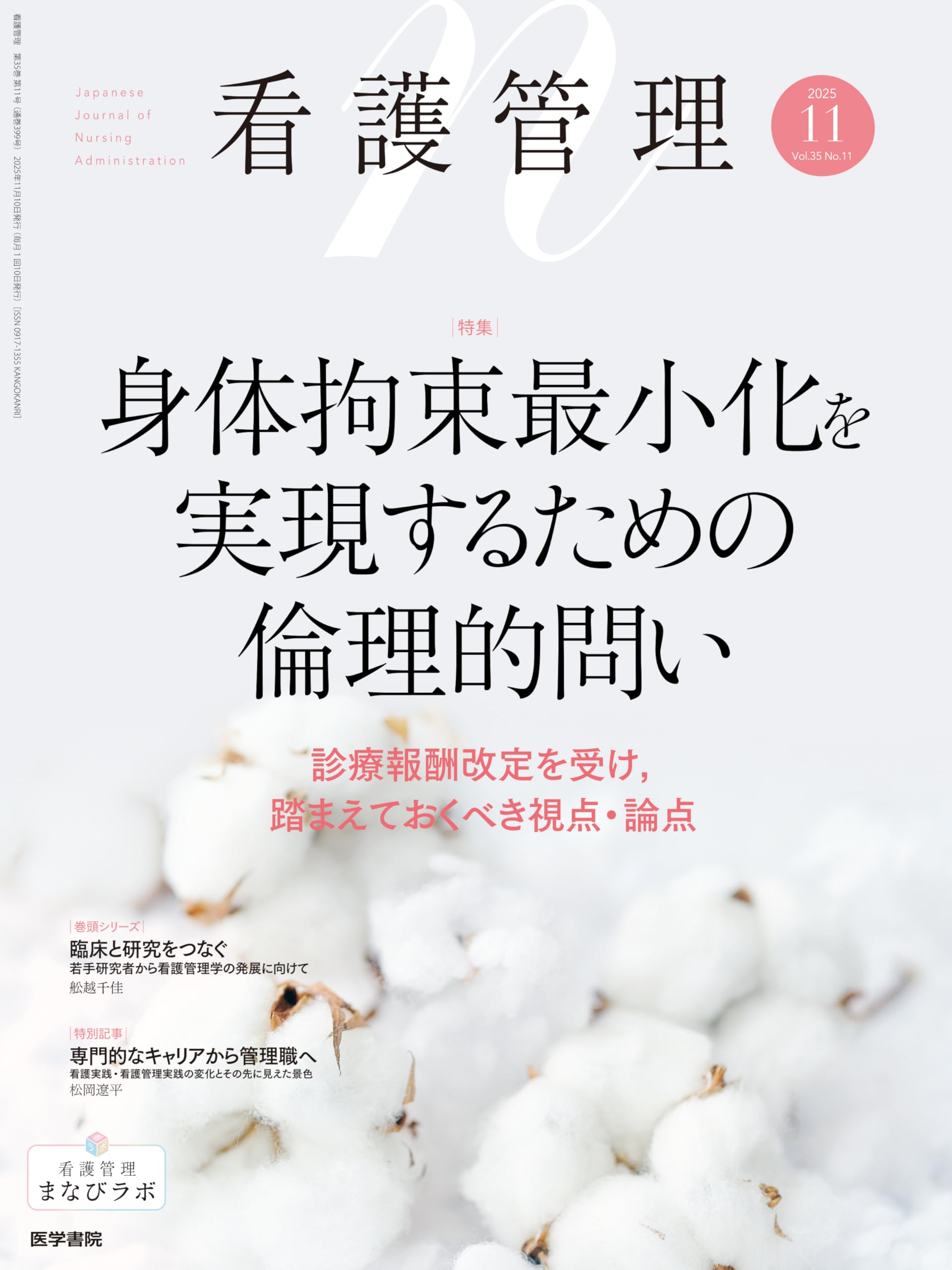 看護管理 2025年11月号（35巻11号） 特集 身体拘束最小化を実現する