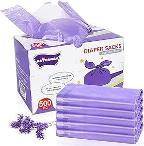 Ubbi Disposable Diaper Sacks, Lavender Scented & On The Go Waste Disposal Bags Refills Value Pack, Lavender Scented, 12 Roll Refills, Baby On The Go Essentials Ubbi Disposable Diaper Sacks, Lavender Scented & On The Go Waste Disposal Bags Refills Value Pack, Lavender Scented, 12 Roll Refills, Baby On The Go Essentials
