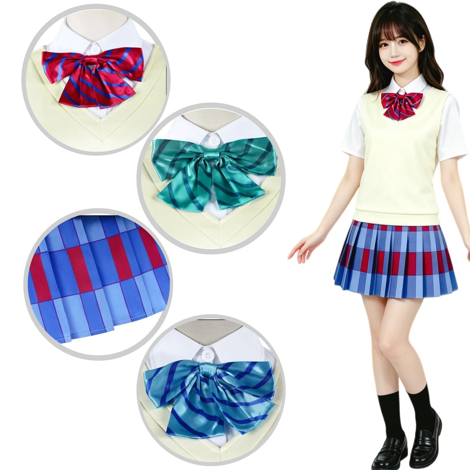 Halloween Kostüm für Erwachsene, Karneval Rollenspiel Cosplay Komplettset – Umi Sonoda Stil