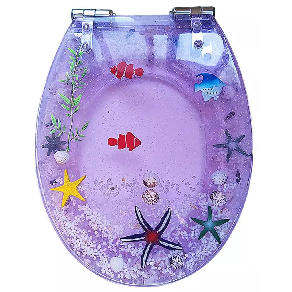Siège de toilette coloré universel abattant résine domestique