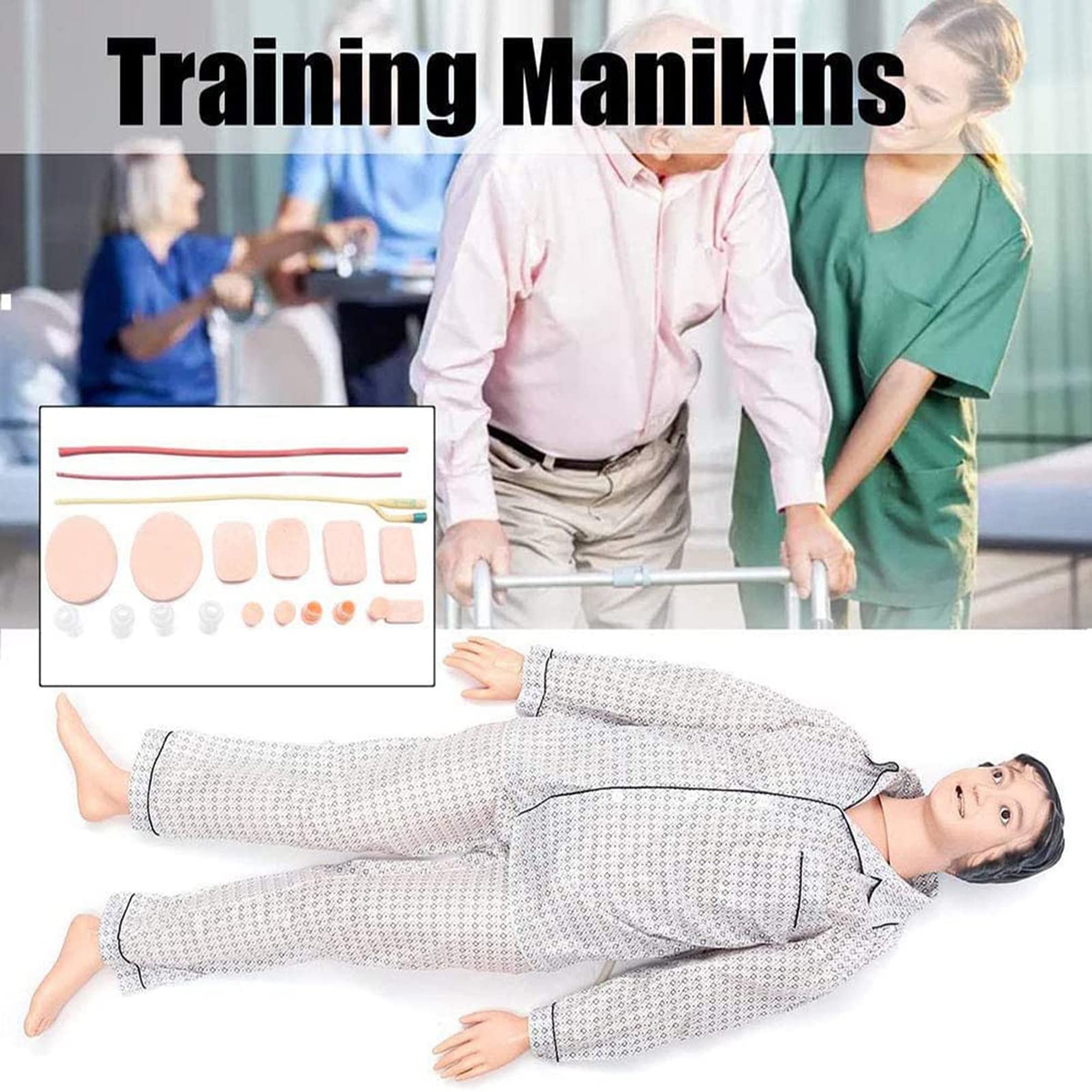 Patientenversorgung Manikin, Lebensgröße Patientenversorgung Manikin, 165 cm PVC Materieller Simulator for medizinische Ausbildung, Unterrichtsmodellfrau for den Unterricht an der School of Nursing Me