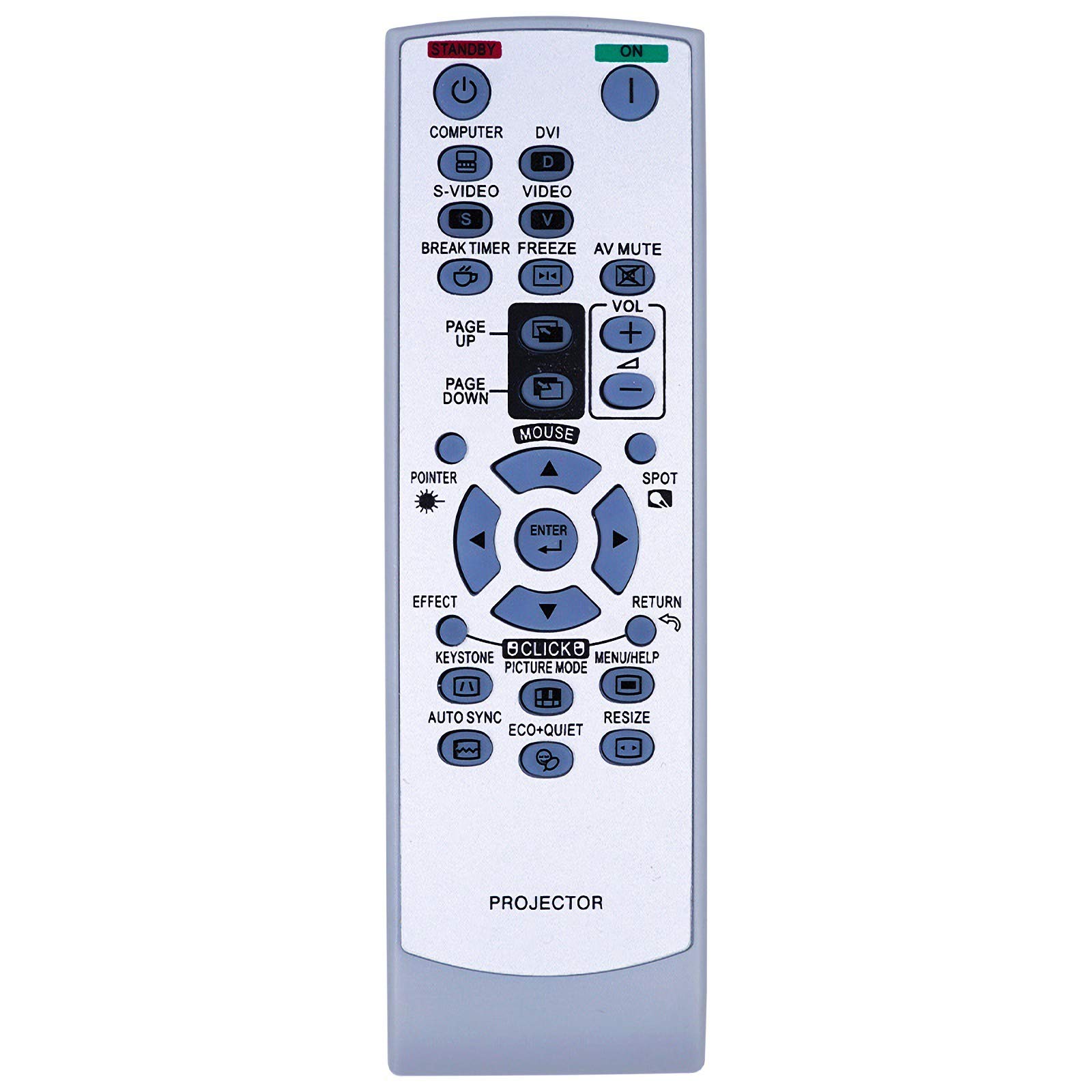 Leankle Remote Control RRMCGA662WJSA for Sharp Projectors PG-D4010X, PG-F212X, PG-F255W, PG-F262X, PG-F267X, PG-F310X, PG-F312X, PG-F317X, PG-F320W, XG-F315X, XR-32S, XR-32S 2S-L, XX, R-32X, XR-32X-L