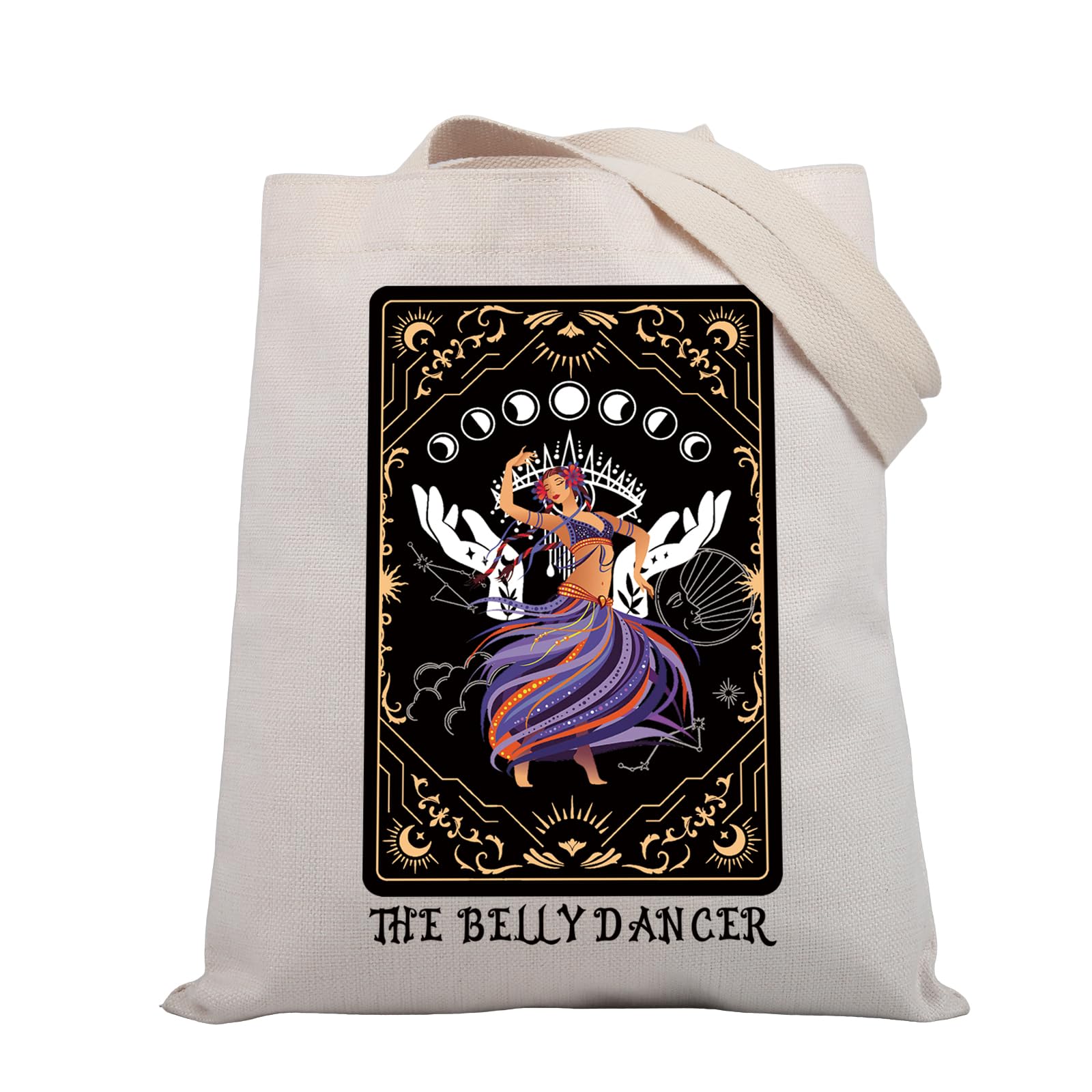 BDPWSS Belly Dancer Gift Belly Dancing Tote Bag Dance Lover Gift The Belly Dancer Tarot Cards Travel Pouch For Dancer Bag