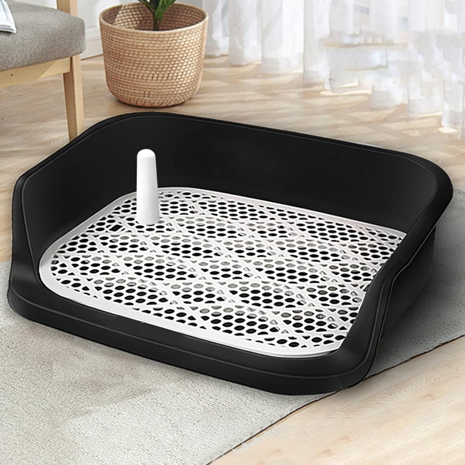 QZSM Dog Toilet Tray Indoor Potty for Dogs, Potty Pad Holder, Mesh Training