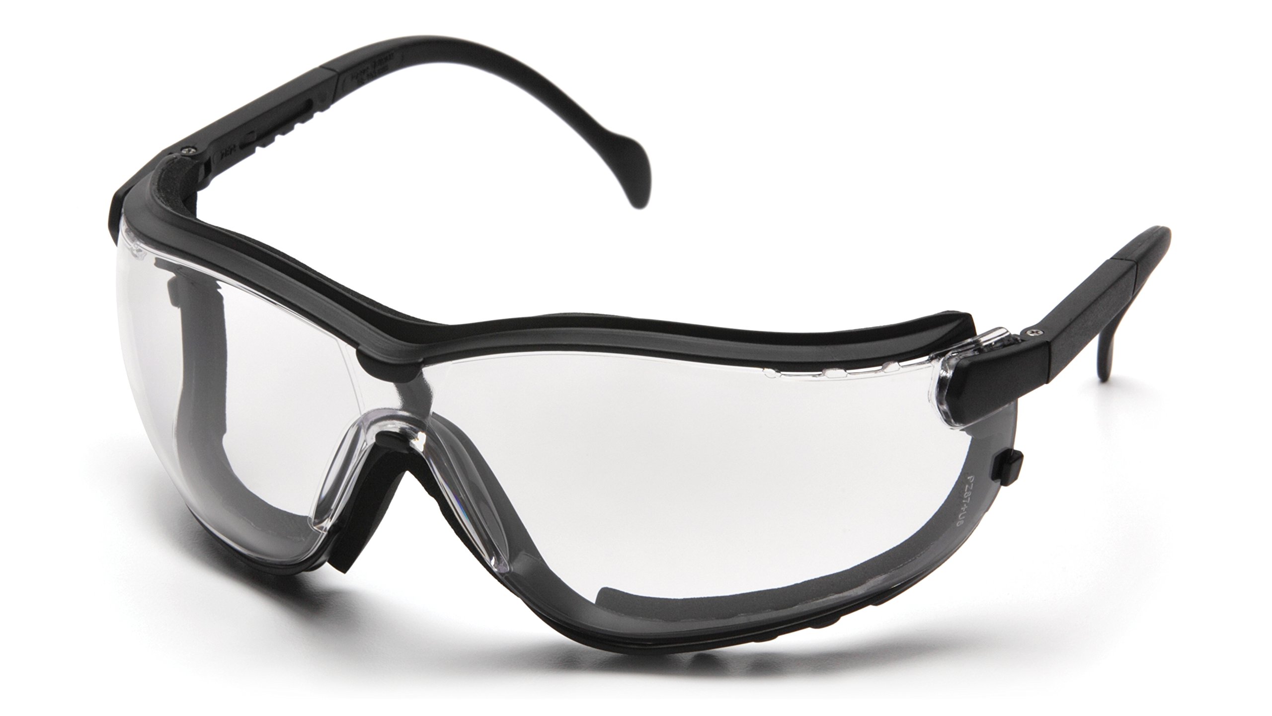 Pyramex V2G Sicherheitsbrille, schwarzer Rahmen/klare Anti-Beschlag-Gläser