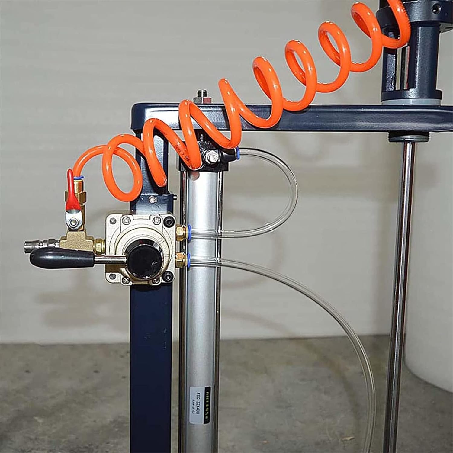 Pneumatic Paint Mixer Machine - 5 Gal/20L Ink Mixing Tool with Stainless Steel Blade & Bracket - Efficient Coating Mixer for Smooth Paint Blending