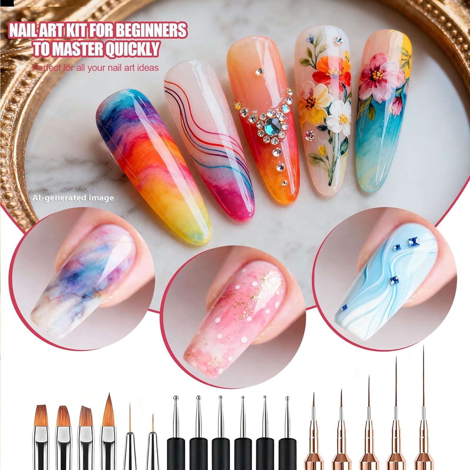 Nail Striping Tape Kit - Easy Nail Art Designs -5
