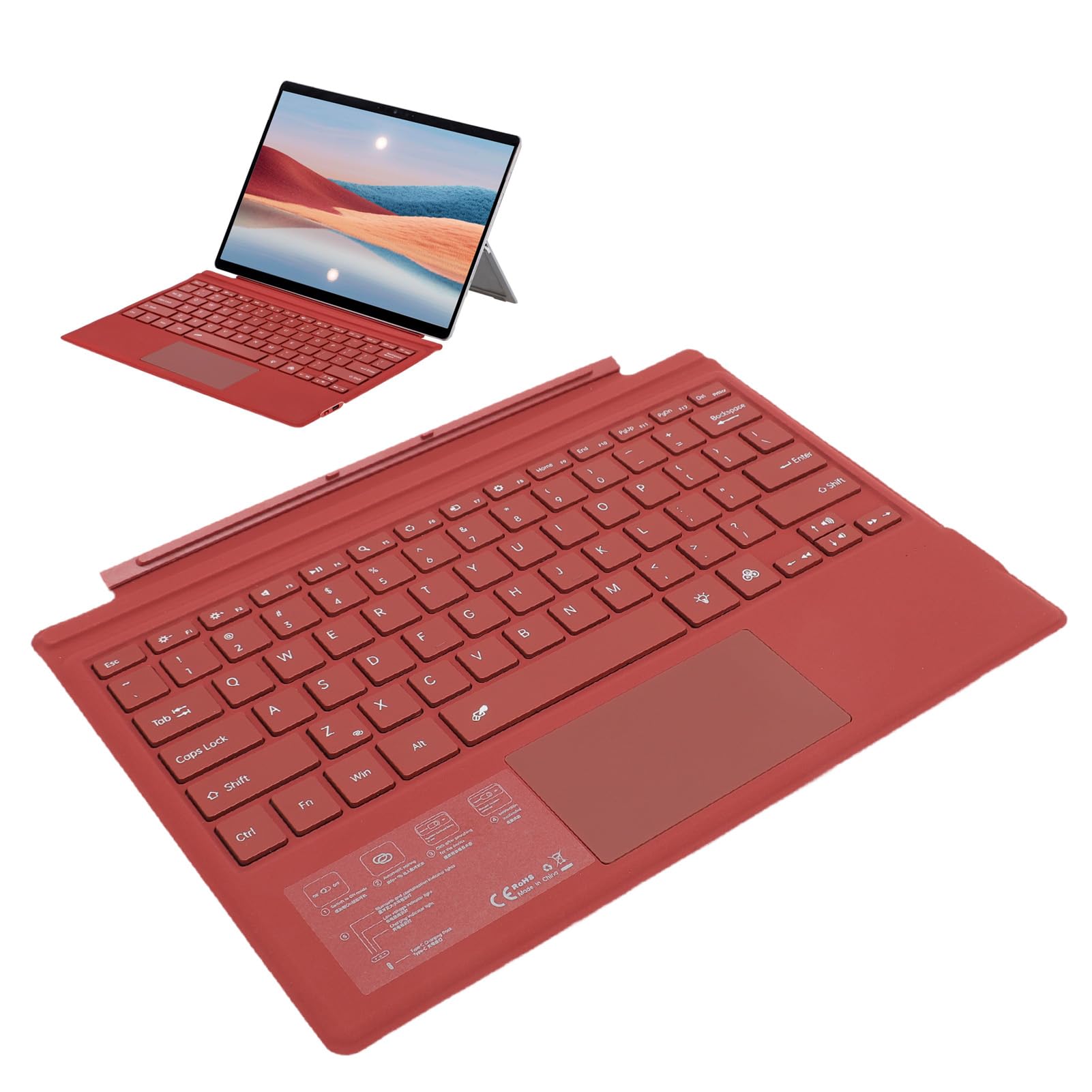 SUNGOOYUE Tablet Wireless Ultra-Slim con Design Magnetico, Retroilluminazione Colorata, Tecnologia 5.0, Durata della Batteria Lunga, Tastiera Wireless Mini Mini Portatile Multi Touchpad