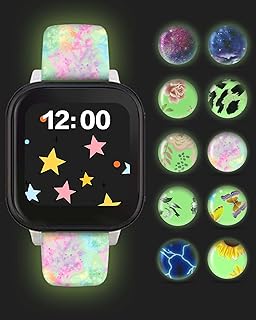 Luminous Gizmo Watch Band Compatible with Verizon Gizmo Watch 1/2/3 Replacement Band Gabb Watch Strap SyncUP Kid Watch Band Silicone Soft Watch Replacement Cartoon Wristband Girl Boy Christmas