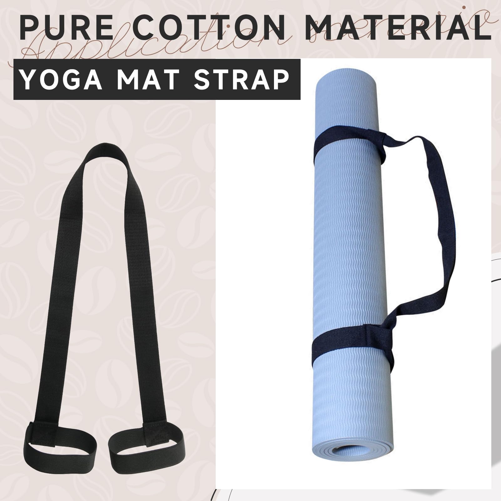 Cosmeria Sangle Réglable Antidérapante Pour Tapis De Yoga En Coton - Transport Et Rangement Pratique