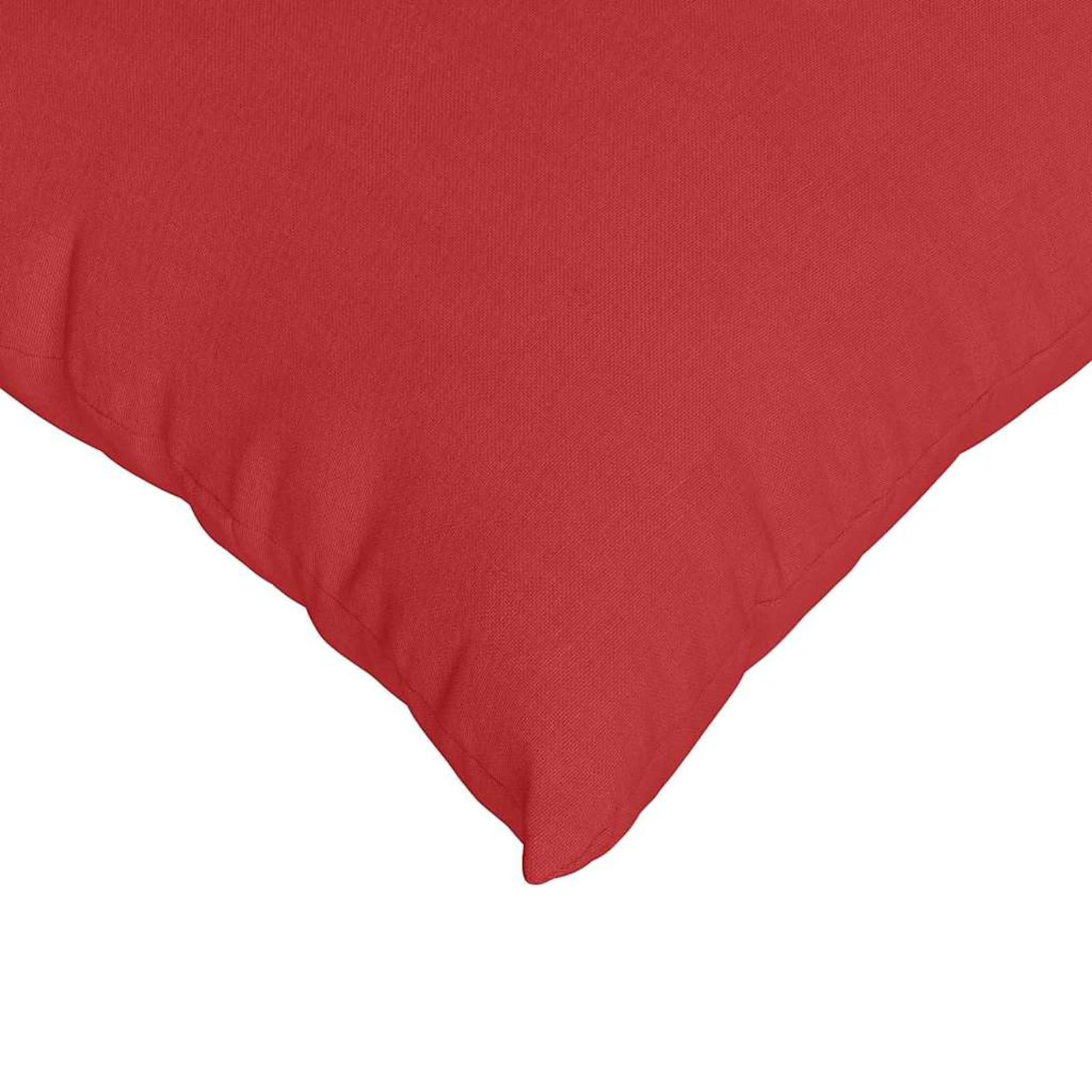 Cuscino per divano rosso 80x80 cm 2 pezzi in morbido tessuto sfoderabile e imbottitura ergonomica in poliestere per interni