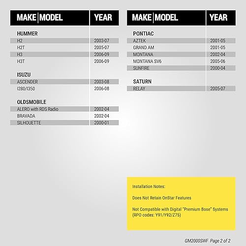 Vista 4 de Scosche GM2K-WP - Adaptador de interfaz de repuesto estéreo de fábrica, compatible con vehículos GM seleccionados 2000-13, arnés de cableado