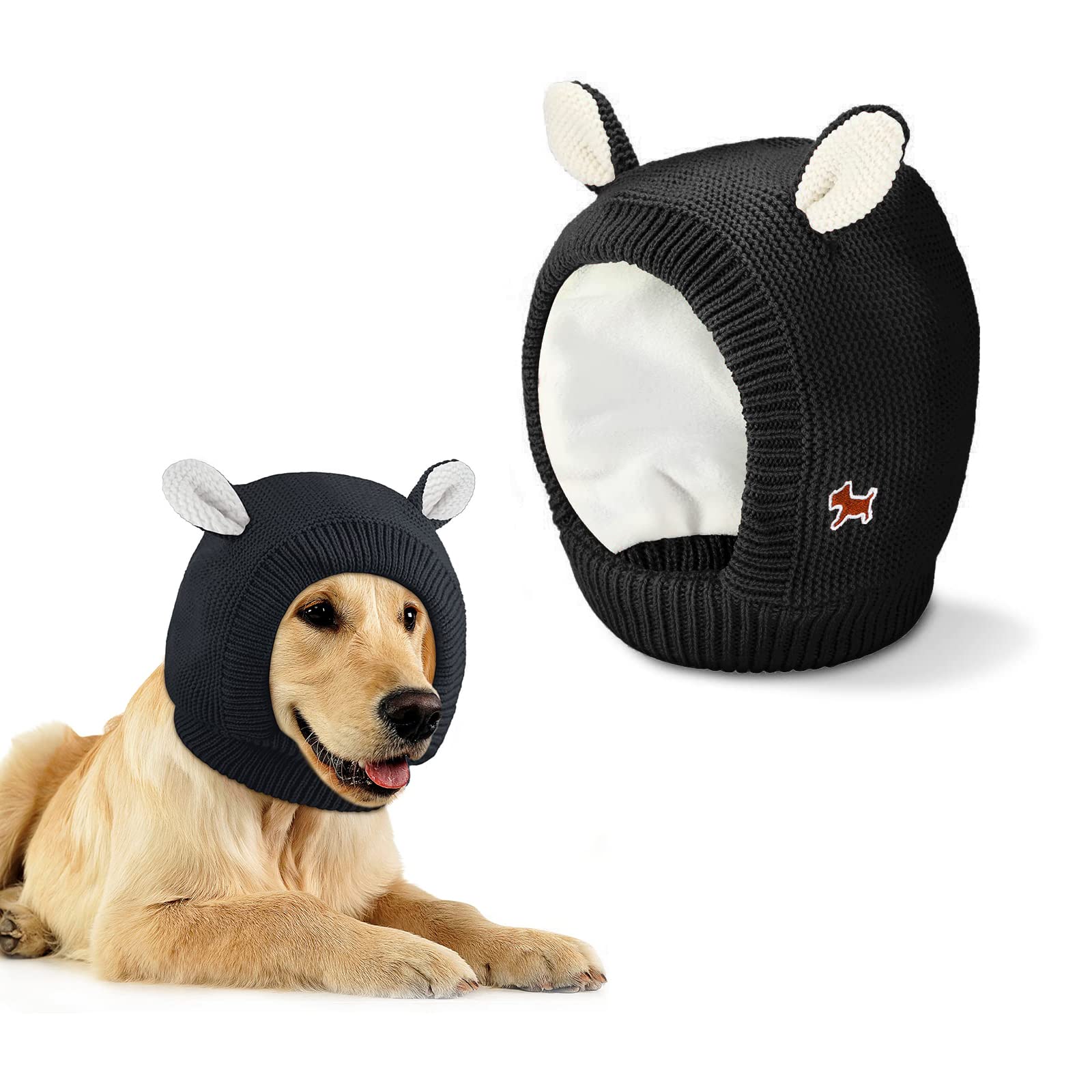 ROUDJER Dog Hat for Medium Large Dogs, Quiet Ears for Dogs, Winter