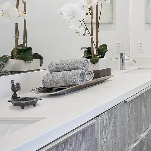 Miniatura 2 de NUOBESTY Antique Iron Wrought Soap Container Decorative Soap Box Retro Style for Home Bathroom Shower Holder