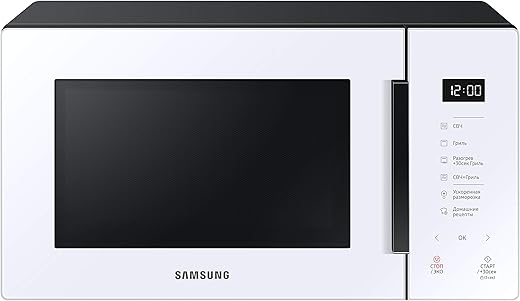 Samsung Forno a Microonde Glass Design MG23T5018AW/ET, Cottura Croccante, HomeDessert, Microonde +...