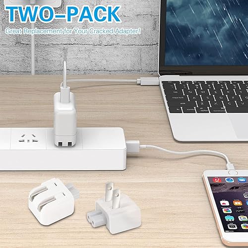 Miniatura 9 de Adaptador de pared para Mac, cable de carga Duckhead de EE. UU., cabezal de pato estándar para MacBook, iBook, iPhone, iPod adaptador de corriente