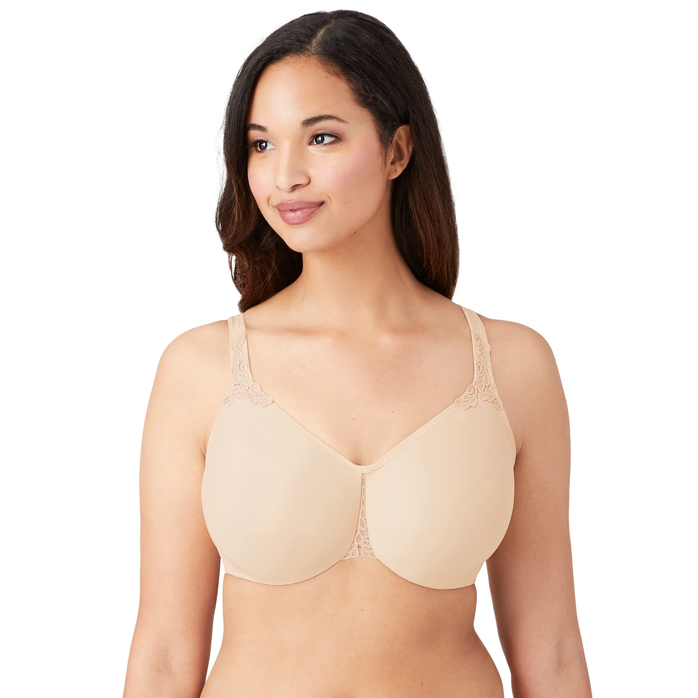 Wacoal Women's Bodysuede Lace Underwire Bra Bra, Naturally Nude, 34DDD