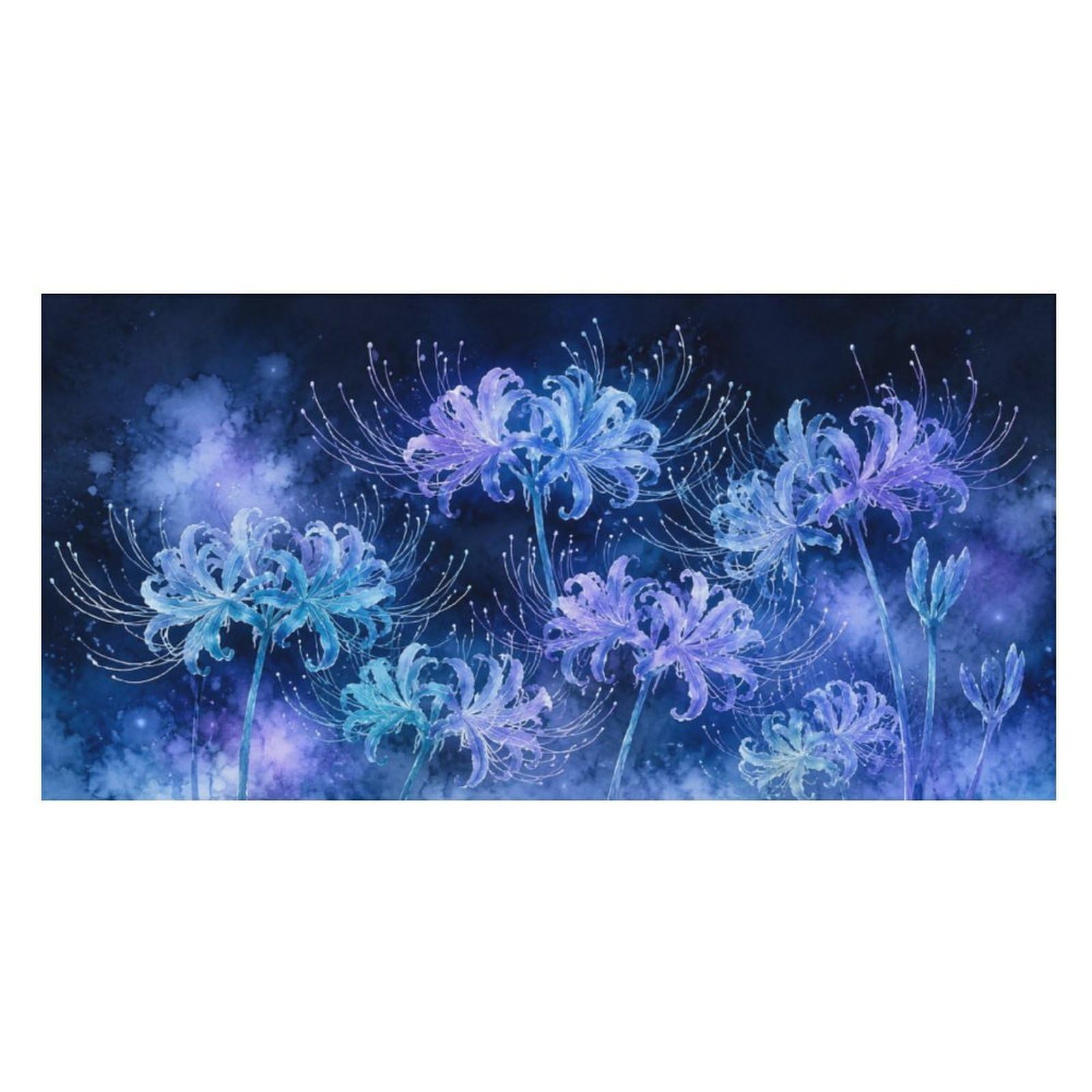 Anceky Blue Spider Lily Flowers Oversized Beach Towel Quick Dry Sand Free Microfiber Travel Towel Lightweight Multi Purpose Beach Blanket Pool Gym Bath Towel 63x31 in