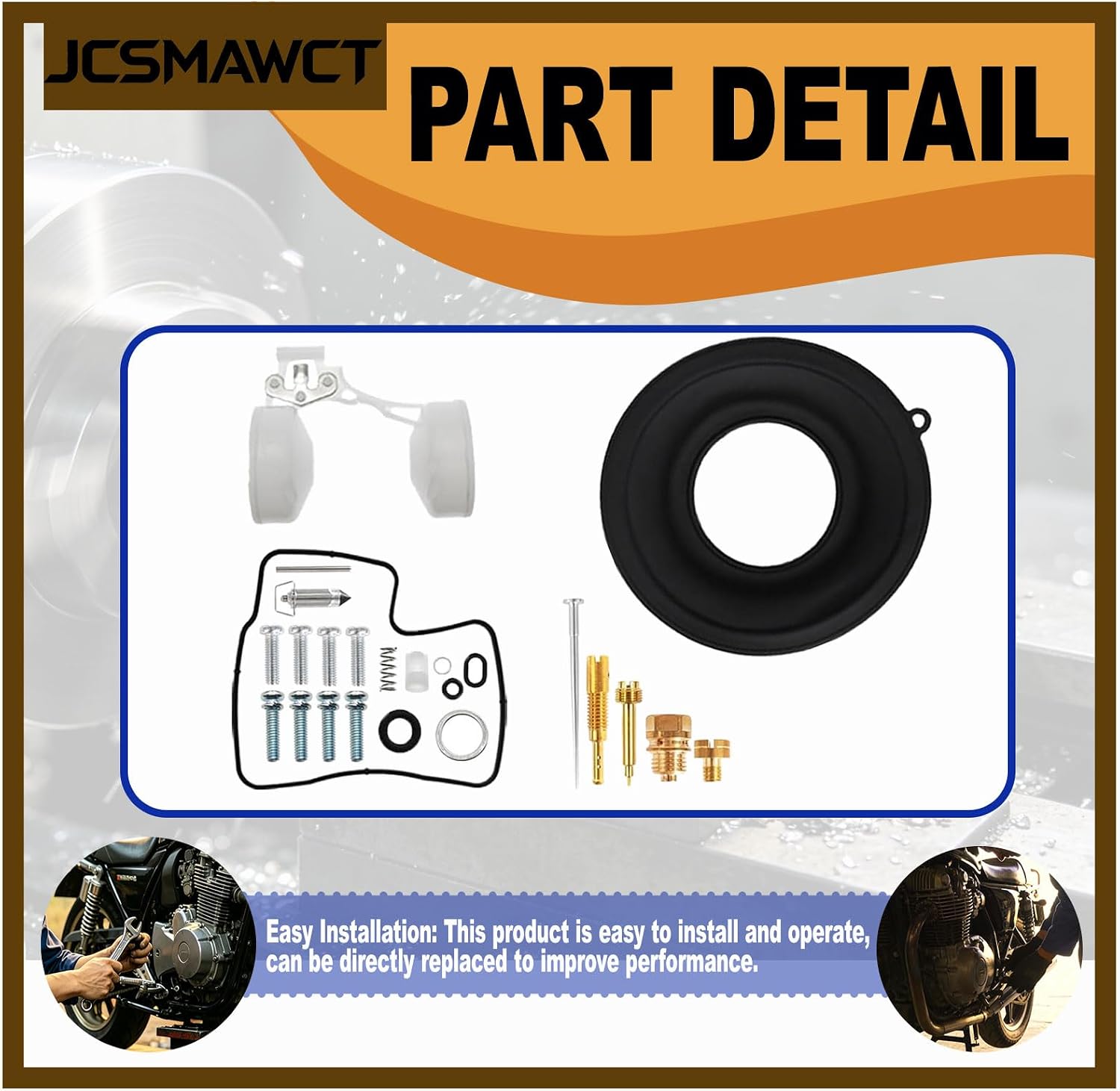 2-Pack Carburetor Repair Kit Carb Rebuild Kits Replacement for Honda Shadow ACE 750 VT750C VT750CD 1998-2003, for Shadow Spirit 750 VT750DC 2001-2007 VT750C2 2007