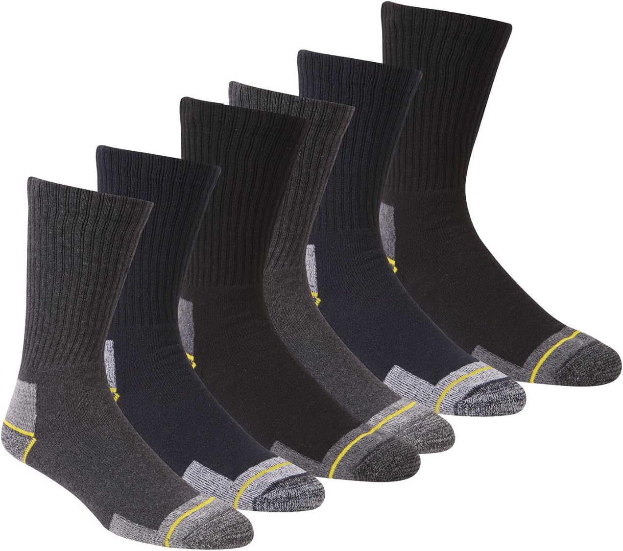 WORK SOCKSMen's Size 12-14 Thick Socks Multipack Heavy Duty Reinforced Heel For Steel Toe Boots Mens Work Socks