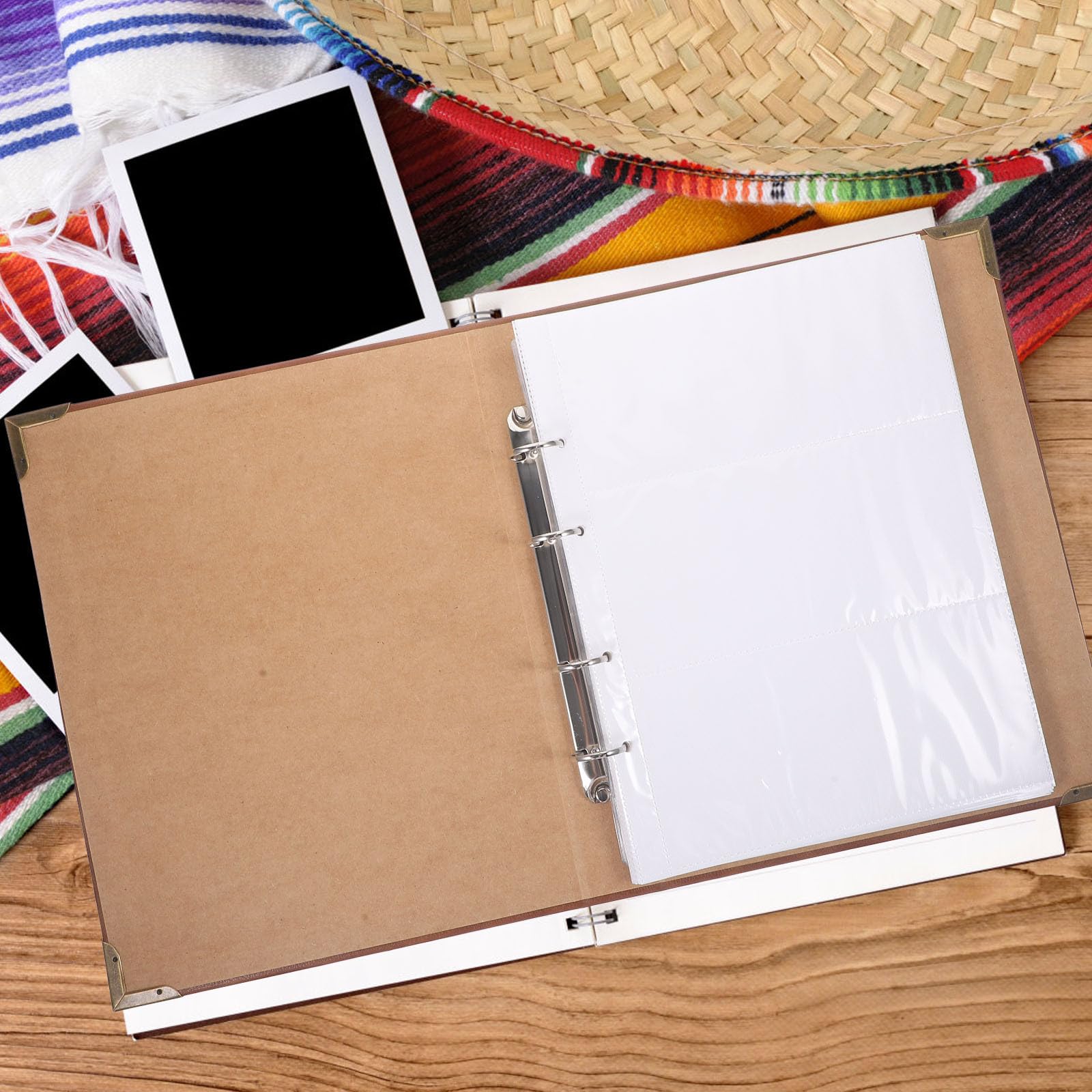 GALPADA Münzalbum und Geldscheinalbum mit 40 Seiten für Banknoten und 5 Münzseiten aus Robustem PU und PVC Braun für Sammler und Aufbewahrung zu Hause