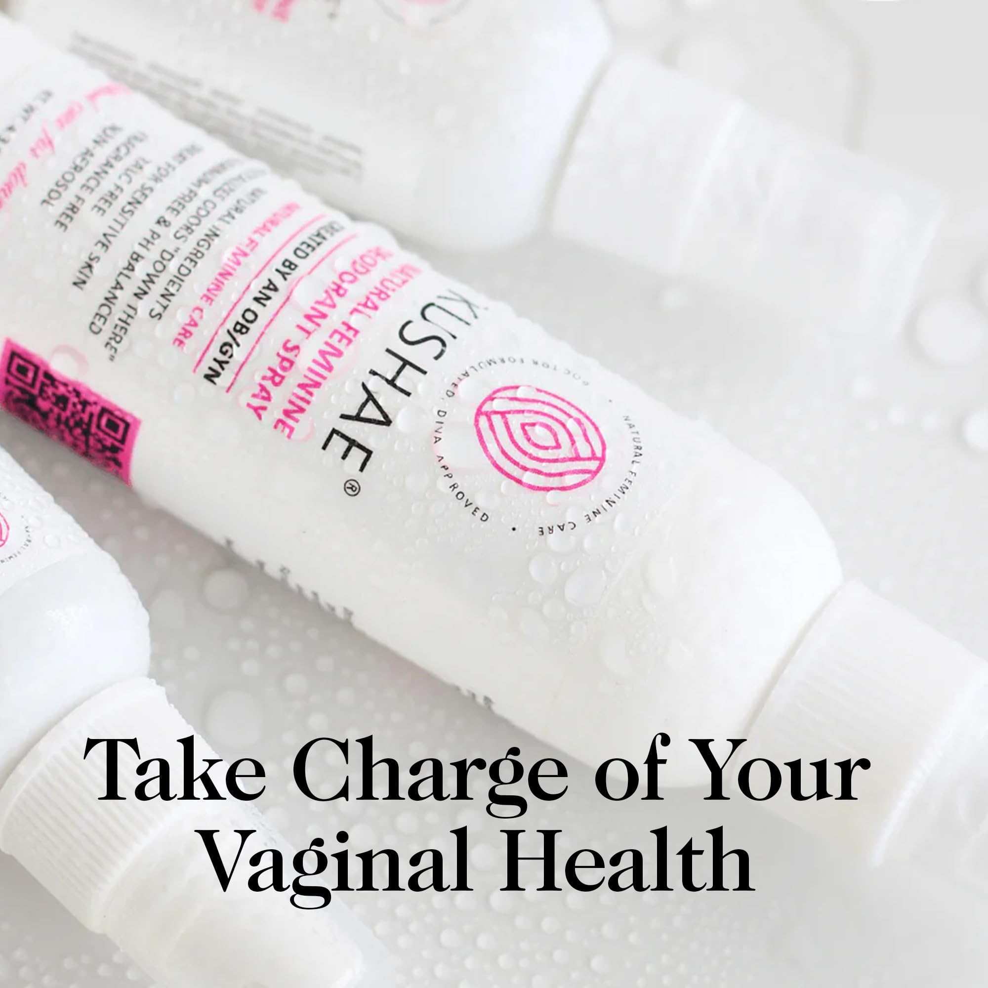 Kushae Feminine Hygiene Care Bundle - 2-in-1 Gentle Foaming Wash to Balance pH & Maintain Freshness - Feminine Deodorant Spray for Odor Protection - OB/GYN Made, All-Natural, Made in USA