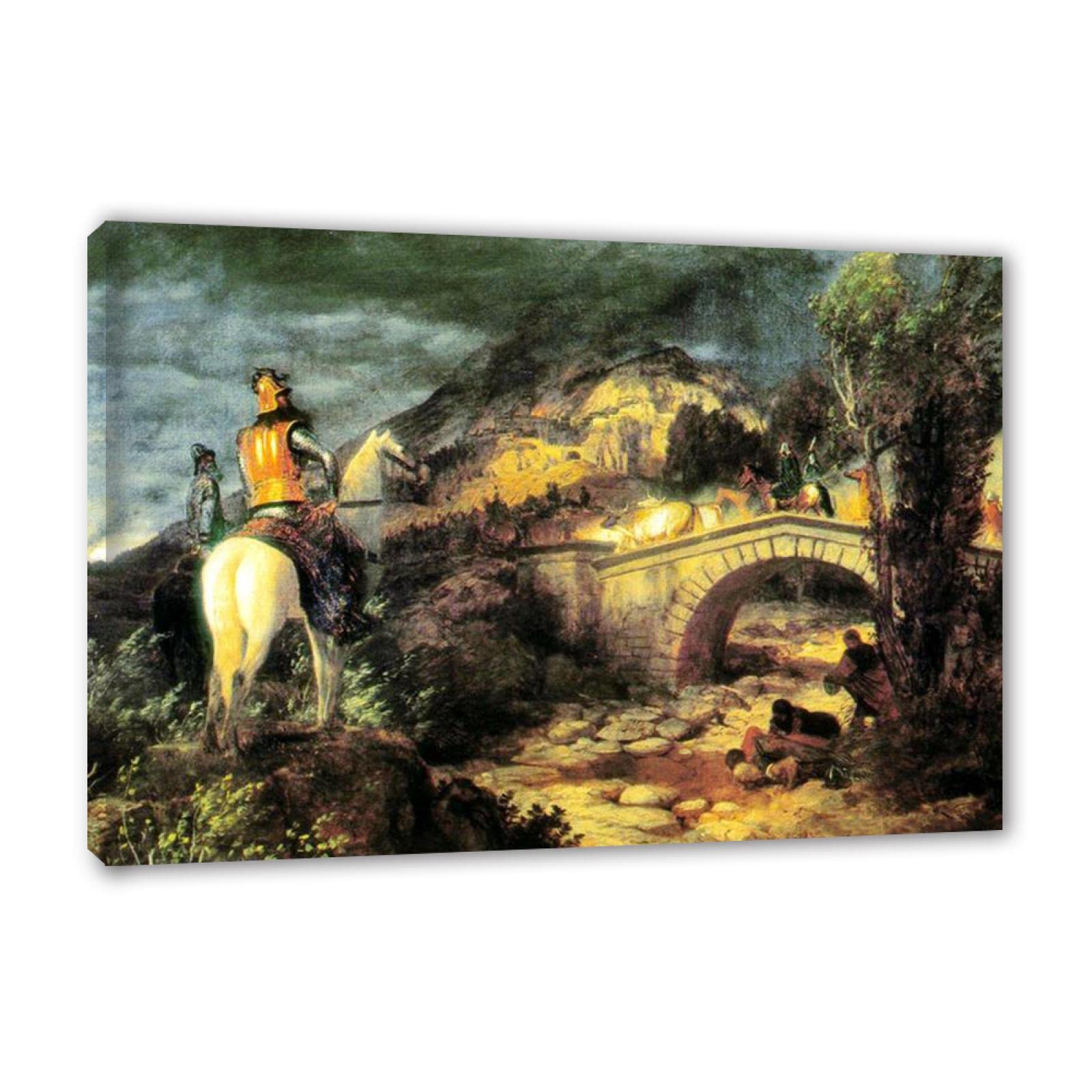 IKYE Enmarcado. Remedios Varo Cuadros Famosos, Godos en su incursión' Reproducciones de carteles y láminas. Lienzo Cuadro de arte de pared para decoración del hogar 40x60cm (15.8x23.7in) Enmarcado